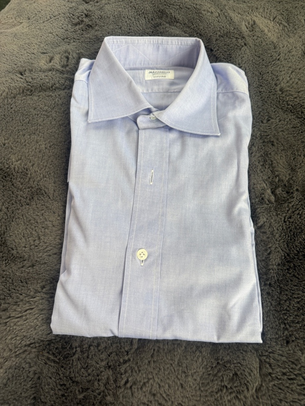 J. Crew Men's Pale Blue Dress Shirt - Spread Collar